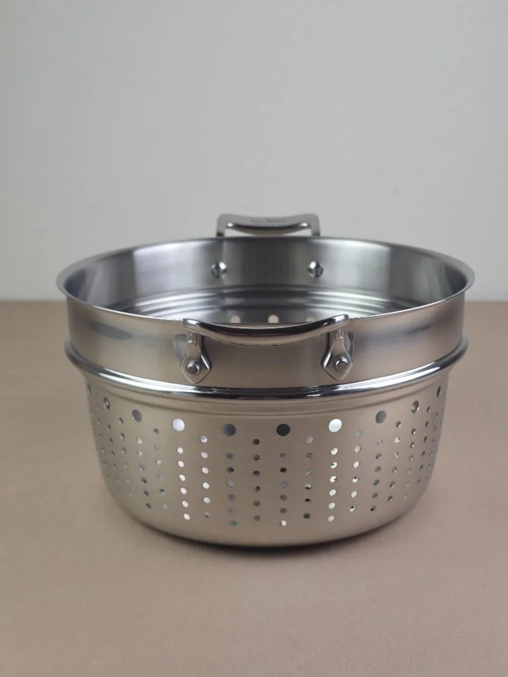 All-Clad 7 Quart Stainless Steel Pasta Strainer Collander Stockpot Insert